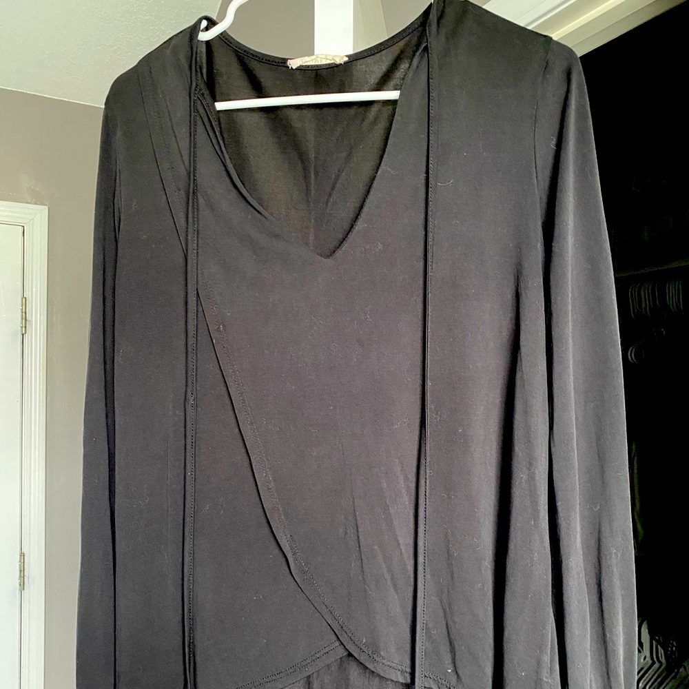 Vneck black blouse